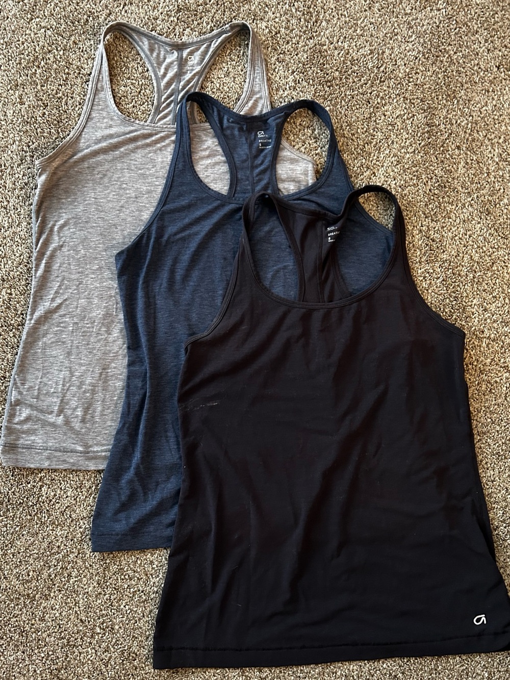Gap Black, Navy and Gray Racerback Tank Pack